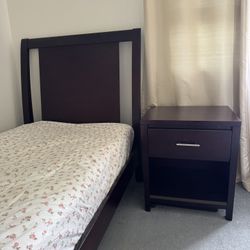 Twin Bed And Nightstand 
