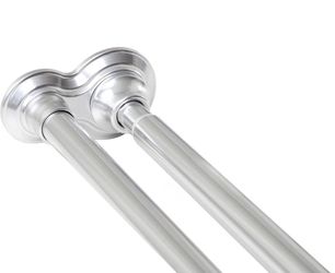 Zenna Home Double Shower Curtain Rod 42”-72” Chrome - New Open Box