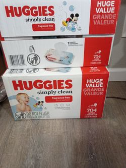 HUGGIES WIPES  all 3 boxes $45