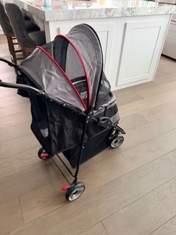 Pet Gear Stroller with Canopy and Storage Basket