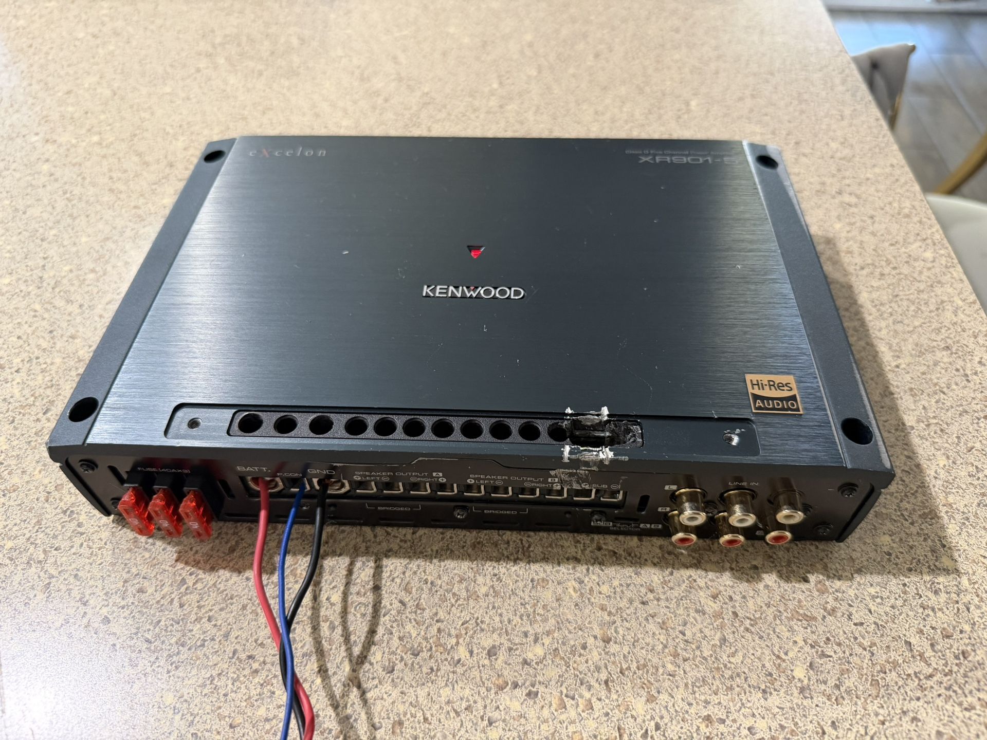 Amp Car Amplifier Kenwood Excelon X Series Class D 5channel Amplifier sub 750watts Rms and 400w voice channel 