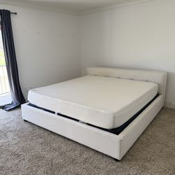 King Size Bed, Bed Frame And Box Springs 