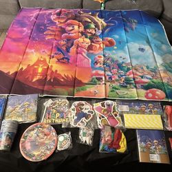 Mario Brothers party supplies