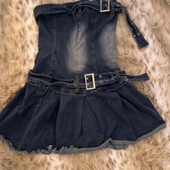 Denim Skirt Dress 