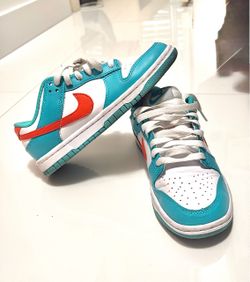 Nike Dunk Low Teal and Orange Sneakers
