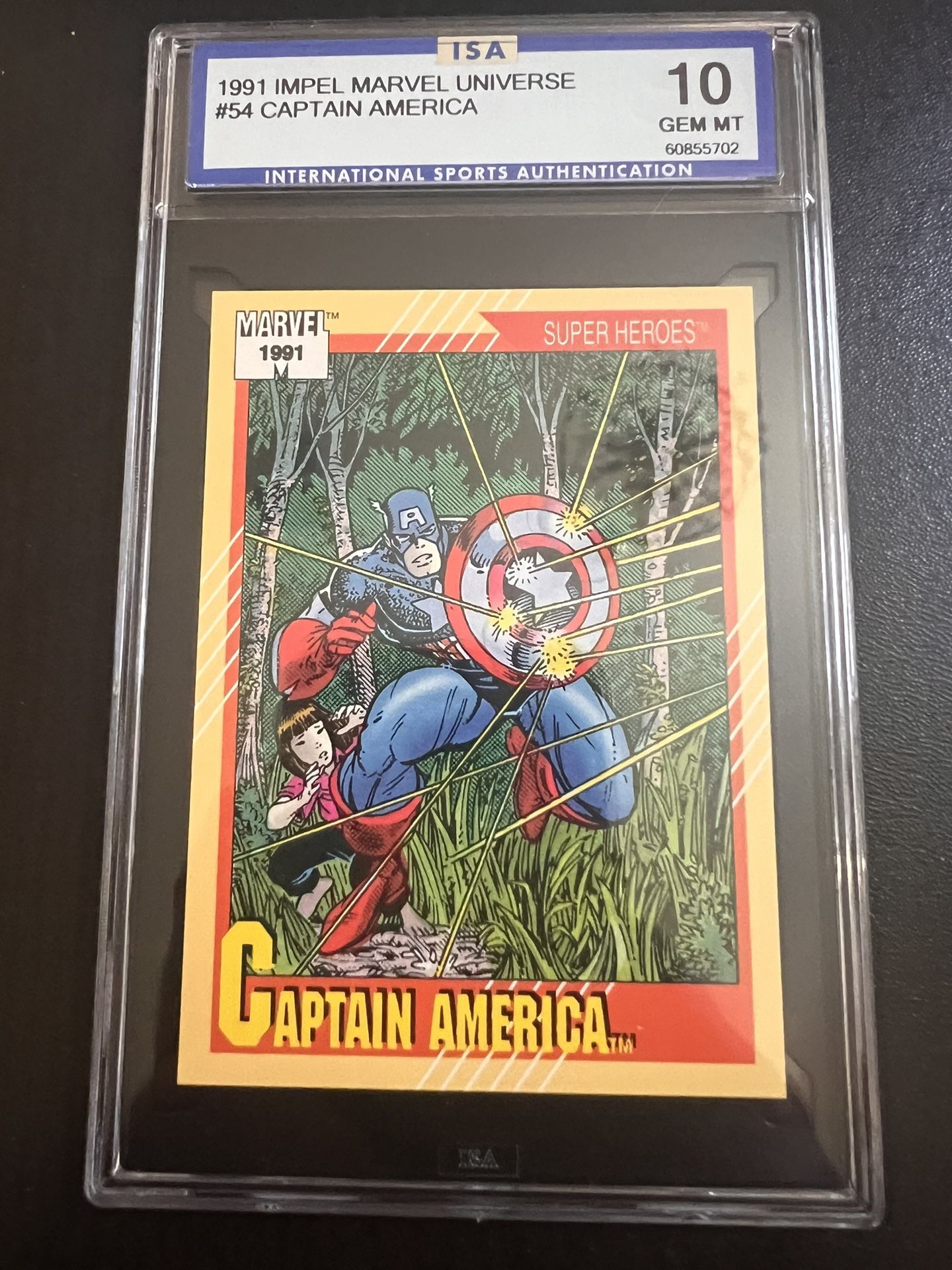 1991 Marvel Universe Series 2 Captain America Graded 10 Gem Mint