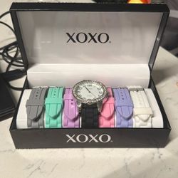 XOXO Watch Set – Multiple Color Bands – Women’s Fashion Watch – New in Box