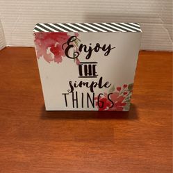 2016 Enjoy The Simple Things floral Wall Art 6“ X 6“. S1