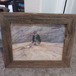 The artwork is titled "Portrait of Miss Navajo" and is authored by Sunny https://offerup.com/redirect/?o=RG9vbGV5Lkl0 is signed and dated, with inscri