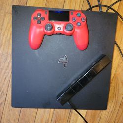 Used Ps4 Pro With Camera And Dualshock 4 Red Controller +2k23 NBA