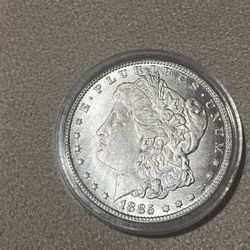 1885-cc-Morgan coin, excellent