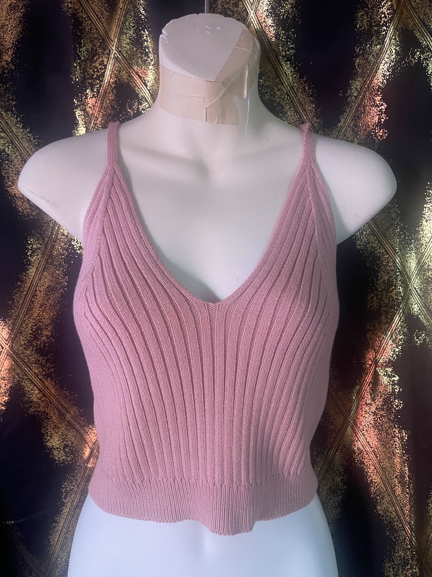 IRIS pink knit crop top