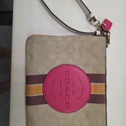 Vintage Coach Bag Clutch With Zipper / Wristlet Coach Purse