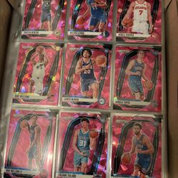 9 Pink Ice And 9 Silver Prizms NBA Rookie Cards 2025 Prizm