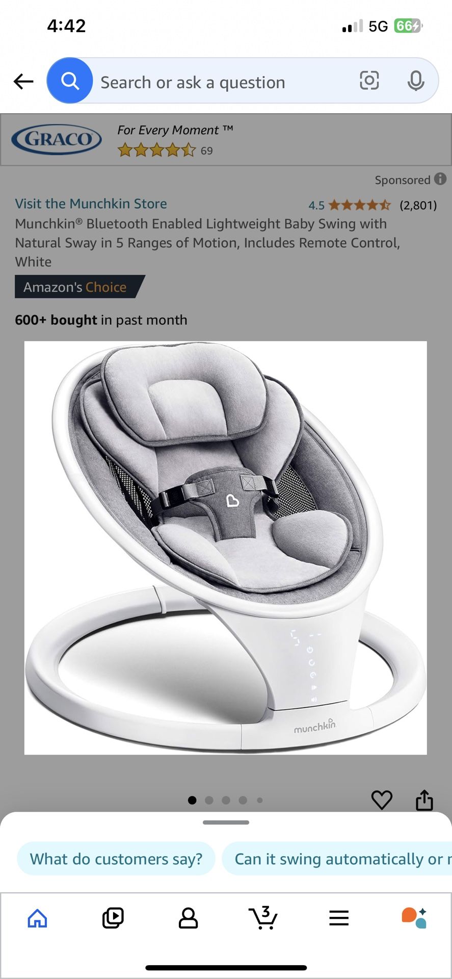 Munchkin Baby swing