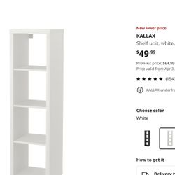 IKEA White Shelves. 