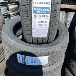 235/45/18 4 Tires New Kumho Installed And 