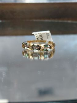 Gold Topaz gemstone ring