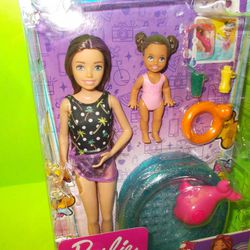  ~ BRAND NEW ~ Barbie SKIPPER  Doll Plus Toddler Doll Pool Playset