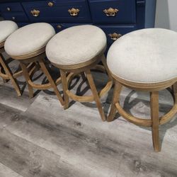 BOHO Backless Barstool, Swivel Counter Stool