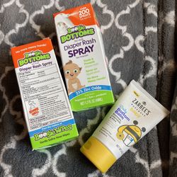 Two Boogie Bottoms No Rub Diaper Rash Sprays And A Zarbees Daily Bottom Balm Ointment Bundle 30$ Value, Price Negotiable Send Offers