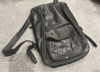 Black Leather Backpack