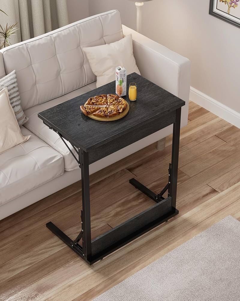 24" Wide Folding C-Shaped End Table
