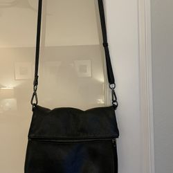 MARGOT NY ROBBIE SOFT BLACK LEATHER CROSSBODY BAG