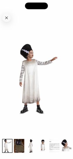 Universal monsters bride of Frankenstein child costume S & M
