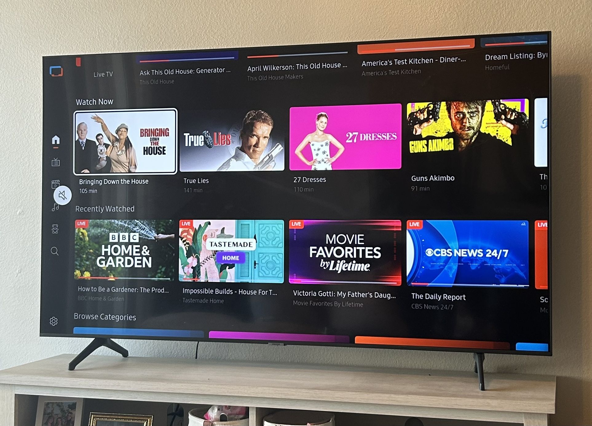 65” Samsung TV With Samsung TV Plus