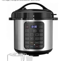 16-in-1 Electric Pressure Cooker, 8QT Stainless Steel & Non-Stick Multi Cooker