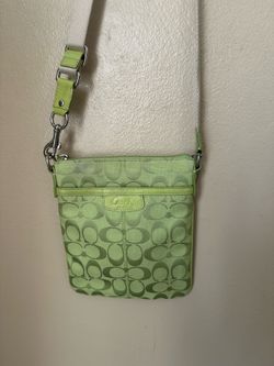 Coach signature collection crossbody bag in lime green  Swingpack