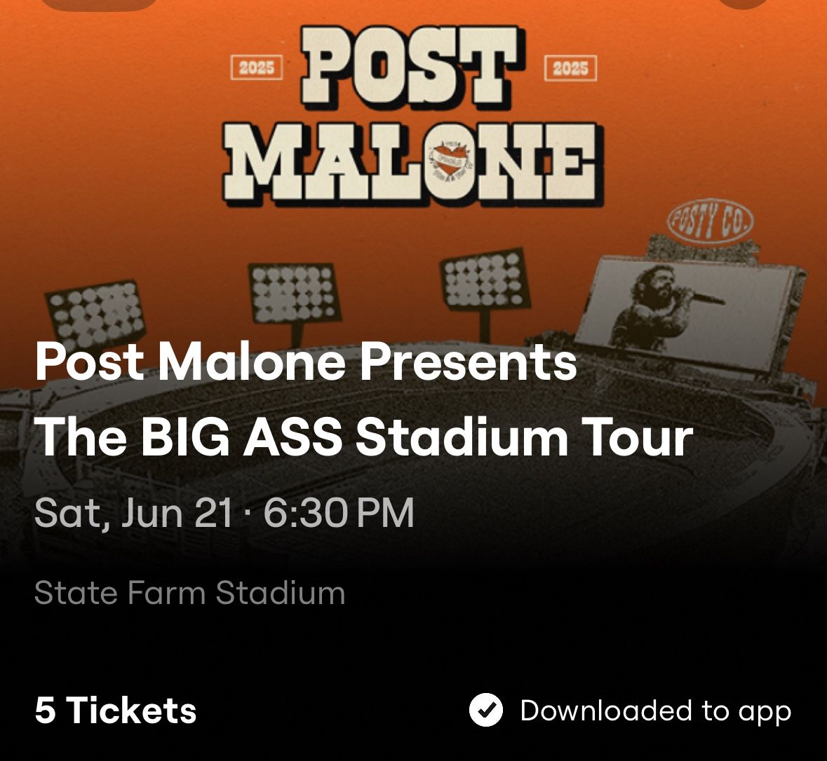 Post Malone Phoenix VIP Tickets - Next to cat walk
