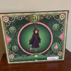 New  Universal Wicked Elphaba Black Dress Hat Cape Dressup Costume 4-6x