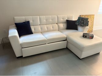 Sofa de piel blanco !