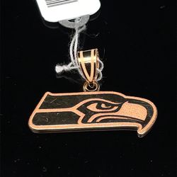 14Kt Rose Gold Seahawks Pendant 1.75g I-2234