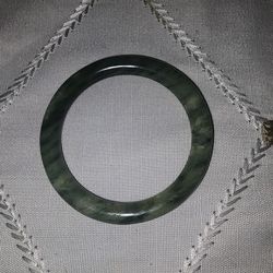 Vintage Round neutral Jade Bangle women's bracelet