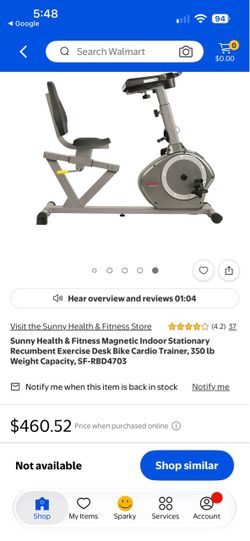Sunny Health & Fitness Recumbent Exercise Bike SF-RBD4703