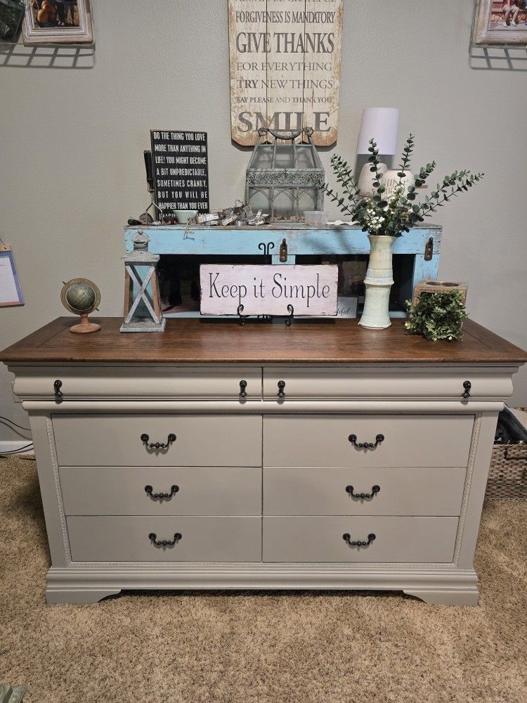 Refinished 8 Drawer Dresser
