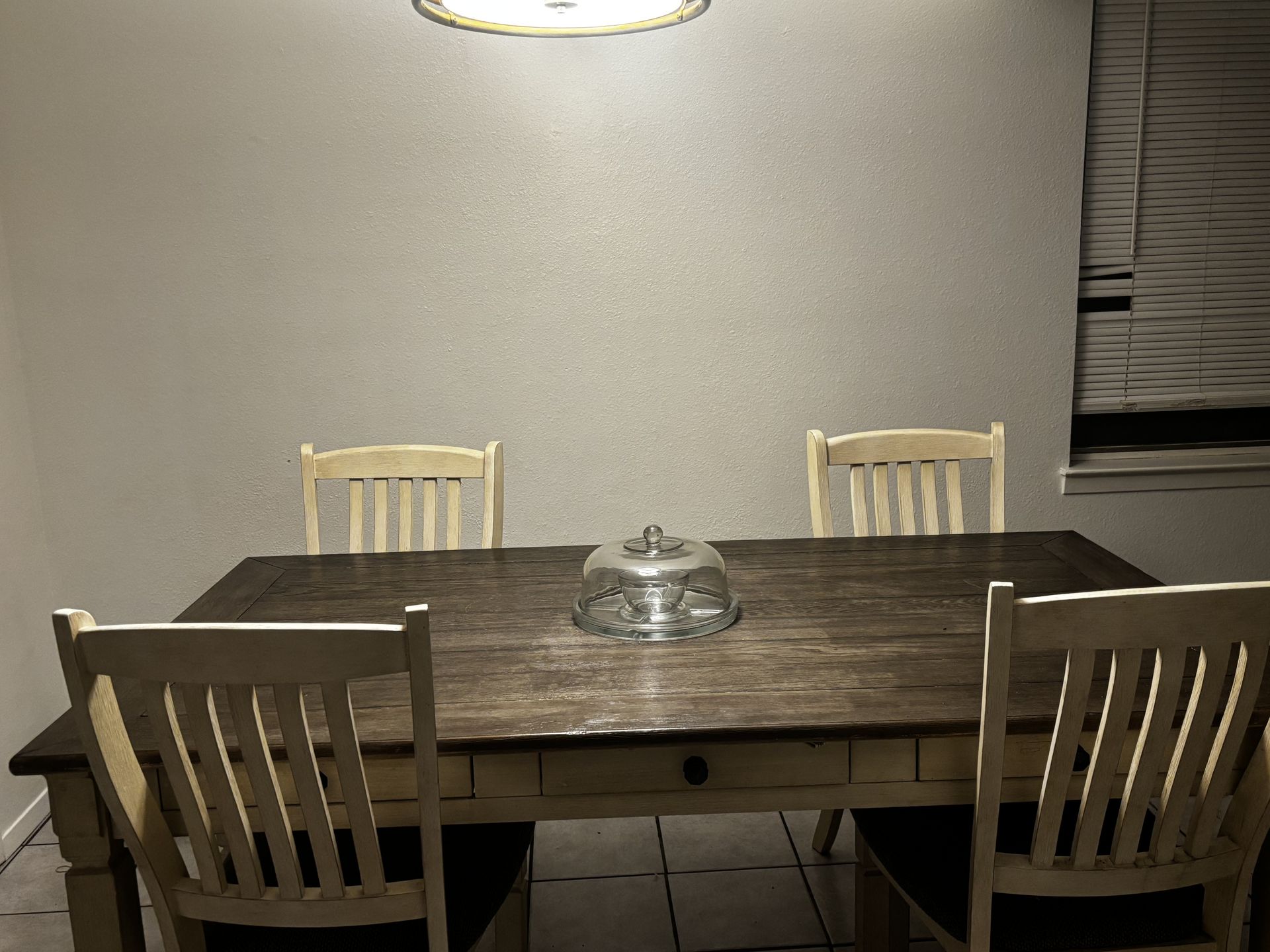 Wooden table with chairs