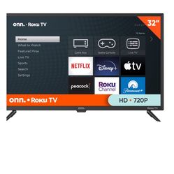 onn. 32” Class HD (720P) LED Roku Smart TV (100012589)