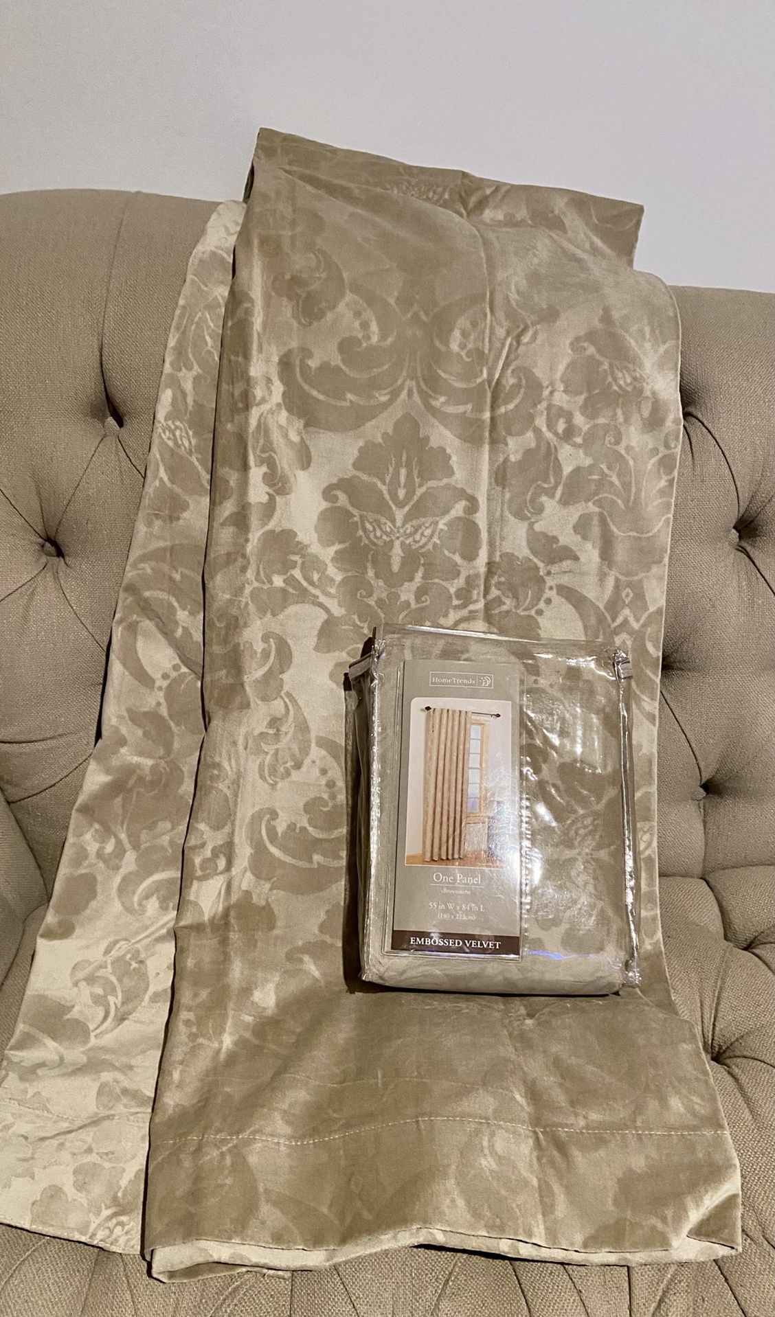 New - Pair Of HomeTrends Brownstone Curtain Panels (2)