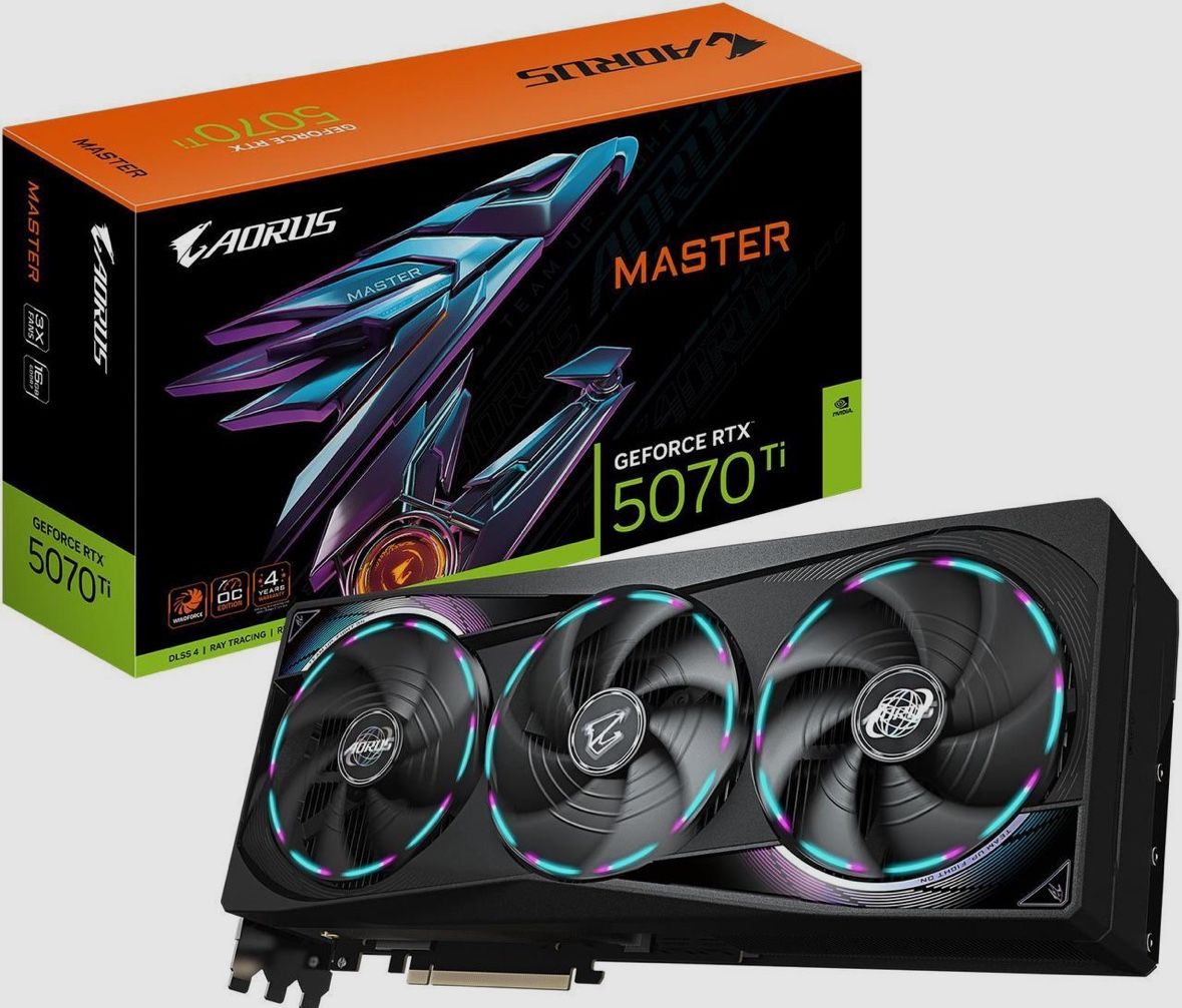 GIGABYTE AORUS GeForce RTX 5070 Ti 16GB GDDR7 PCI Express 5.0 ATX Graphics Card GV-N507TAORUS M-16GD