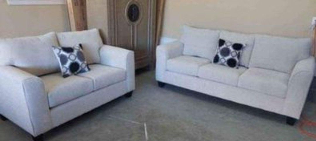 Brand New Artisanal Oat Beige Sofa & Loveseat Sets (5 Colors Available)