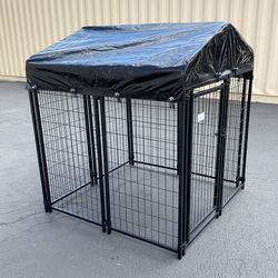 (Brand New) $170 Heavy Duty Kennel with Cover Dog Cage Crate Pet Playpen (4’L x 4’W x 4.5’H)