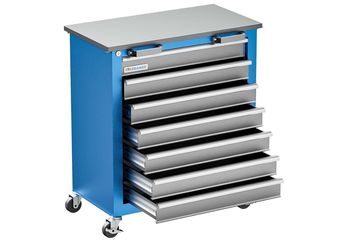 LARBANKE Tool Chest,7-Drawer Rolling Toolbox Chest, Rolling Tool Chest on Wheels with Keyed Locking System, and 4 Foot Pad,Tool Chet can be Combined C