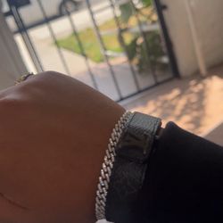 s925 silver 7.5 Cuban Bracelet passes diamond tester