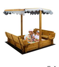 Wooden Kids Sandbox with Lid, new in box
