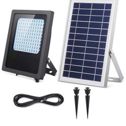 120LED Weatherproof Auto ON/Off Solar Powered Security Lights Outdoor/Indoor Solar Shed Lights for House Porch Pool Patio Sign Barn Garage Driveway