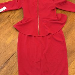 Calvin Klein Dress Size 4 New Red